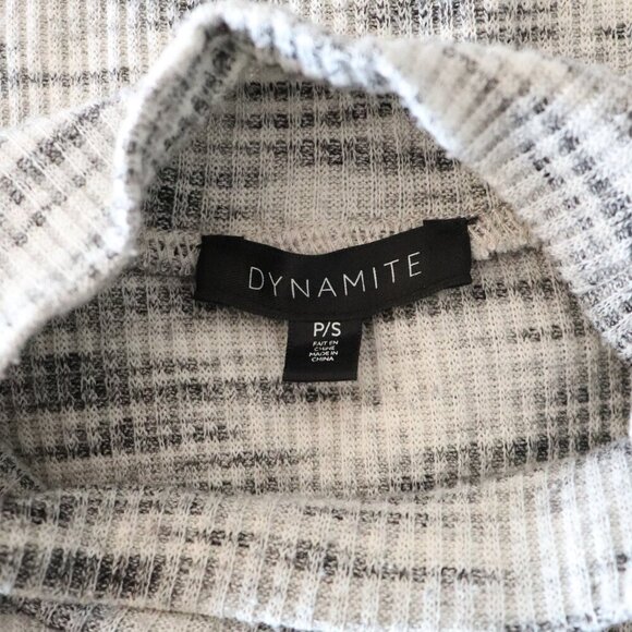 Dynamite Women's Sz S Mock Neck Ribbed Long Sleeve Stretch Pullover T-Shirt Top - Picture 9 of 11